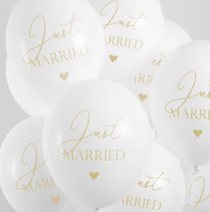 Just Married Ballons